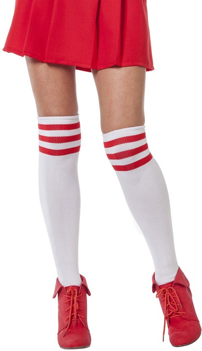 Actual product image Wilbers College Girl Kniestrümpfe weiss-rot