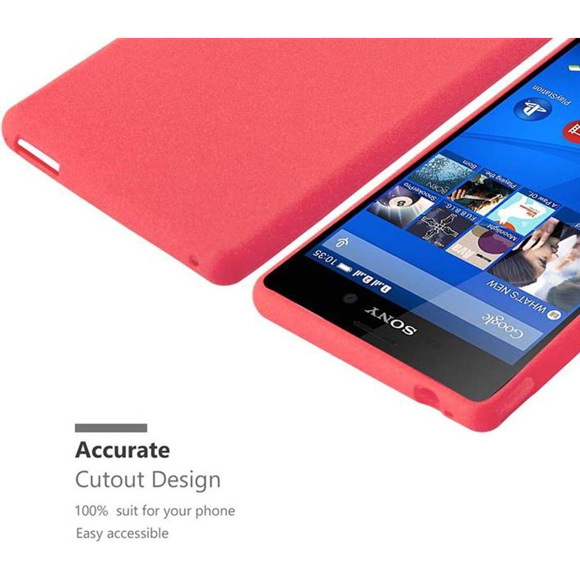 Thumbnail - Cadorabo TPU Frosted Cover (Sony Xperia M4 Aqua), Smartphone Hülle, Rot