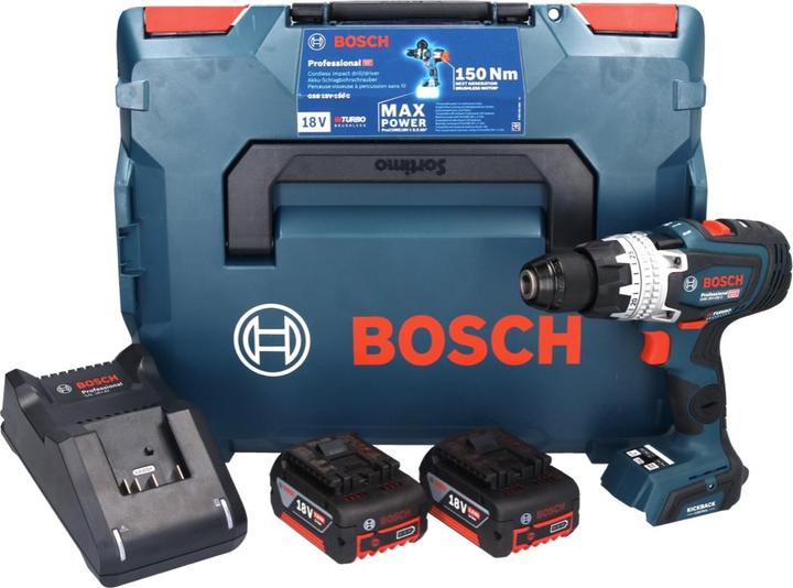 Actual product image Bosch Professional Bosch GSB 18V-150 C Professional Battery Impact Drill 18 V 150 Nm Biturbo Brushless + 2x Battery 5 (Rechargeable battery operated)