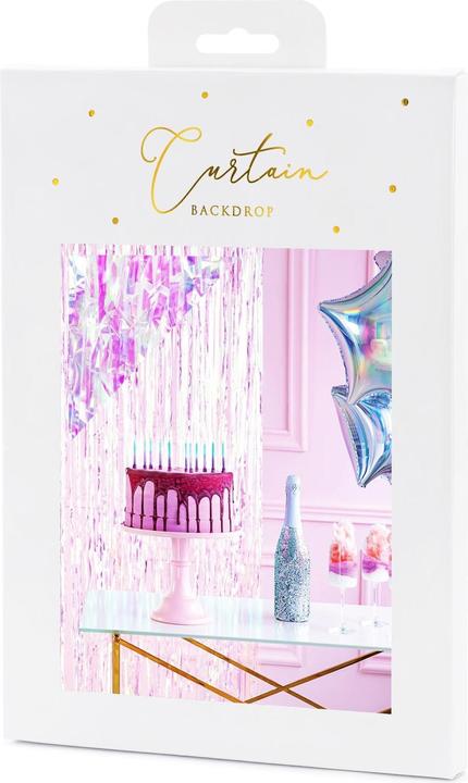 Produktbild Partydeco Partyaccessoire Vorhang 90 x 250 cm, Opal (1 Stück)