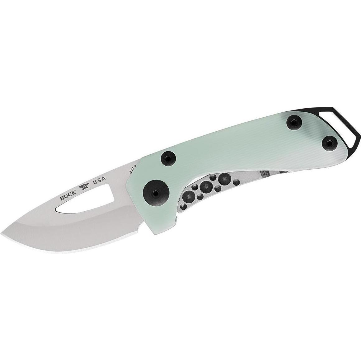 Buck, Taschenmesser, Einhandmesser BUDGIE 417, S35VN Stahl, rostfrei, Frame Lock, G10 Schale, Taschenclip