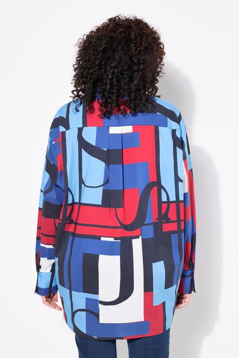 Produktbild Ulla Popken Hemdbluse, Colorblocking, Oversized, Hemdkragen, Langarm (46, 48)