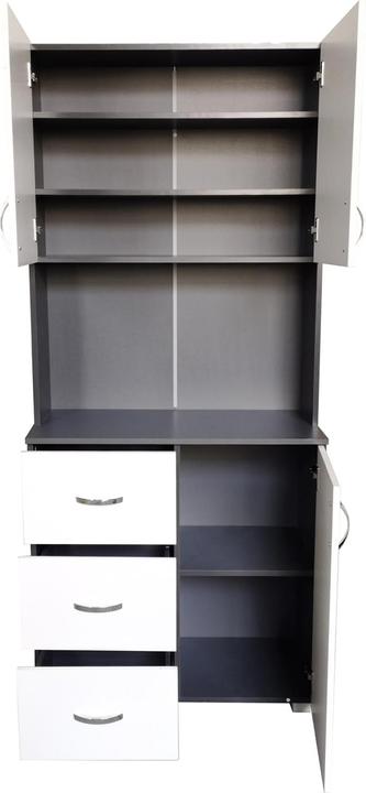 Actual product image HTI-Living Küchenschrank Weiss/Grau Blanca (80 x 180 x 40 cm)