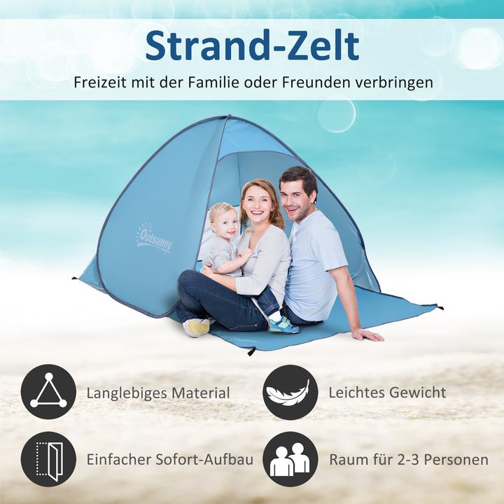 Immagine prodotto Outsunny Tenda pop-up per 2 persone (Tenda pitching, 0.80 kg, 2 persone)