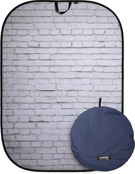 Image du produit Lastolite Urban Collapsible 1.5x2.1m White/Grey Painted White/Industrial Grey Brick (150 cm, 210 cm)