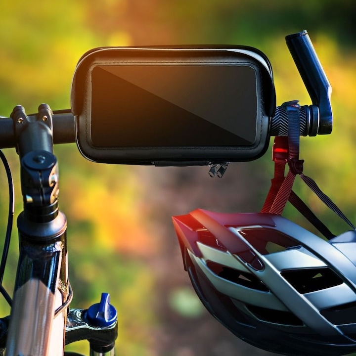 Immagine prodotto Partner Telecom Bicycle accessory OEM Bike holder waterproof with zip and hood ( 5,5" - 6,3" ) black