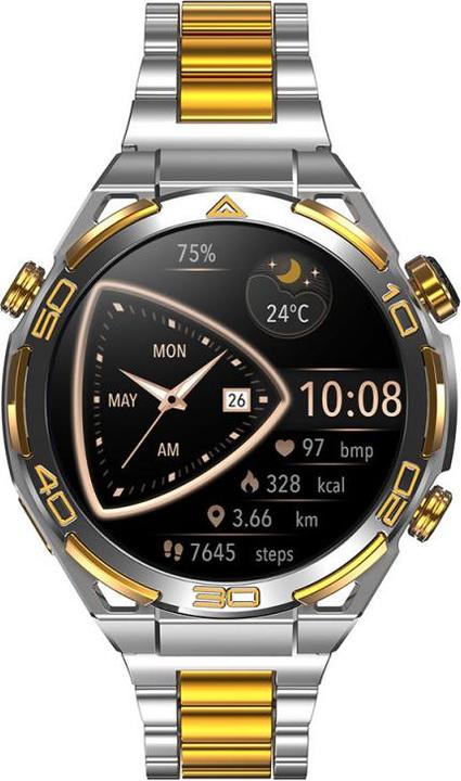Produktbild Blackview W90 Pro (Montre connectée - 1.43" - Appels Bluetooth) Argent (48.60 mm)