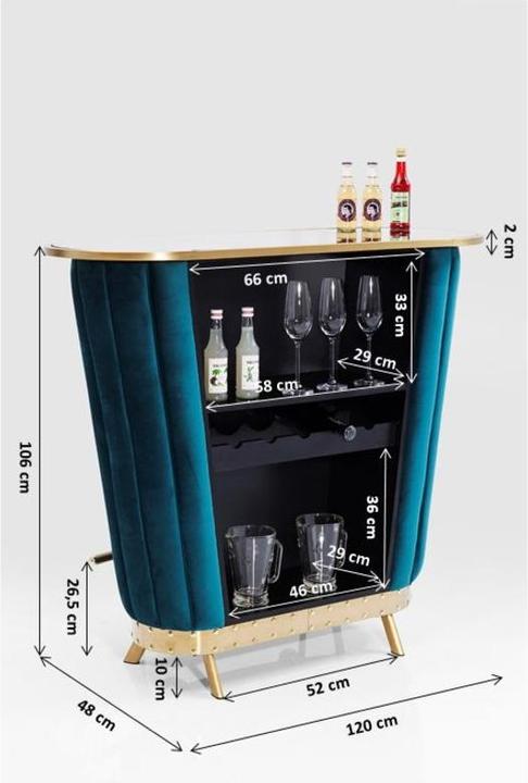 Actual product image Kare Design Bar After Work Gold (120 x 50 x 106 cm)