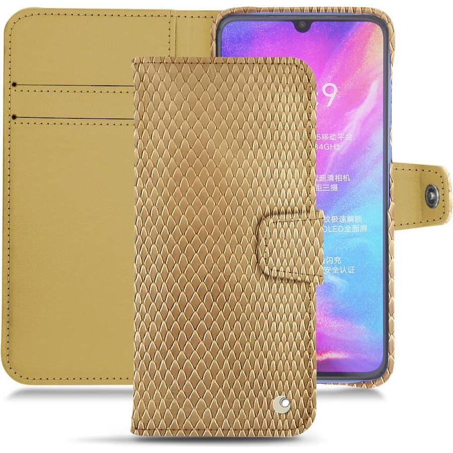 Noreve Lederschutzhülle Wallet (Xiaomi Mi 9), Smartphone Hülle, Beige