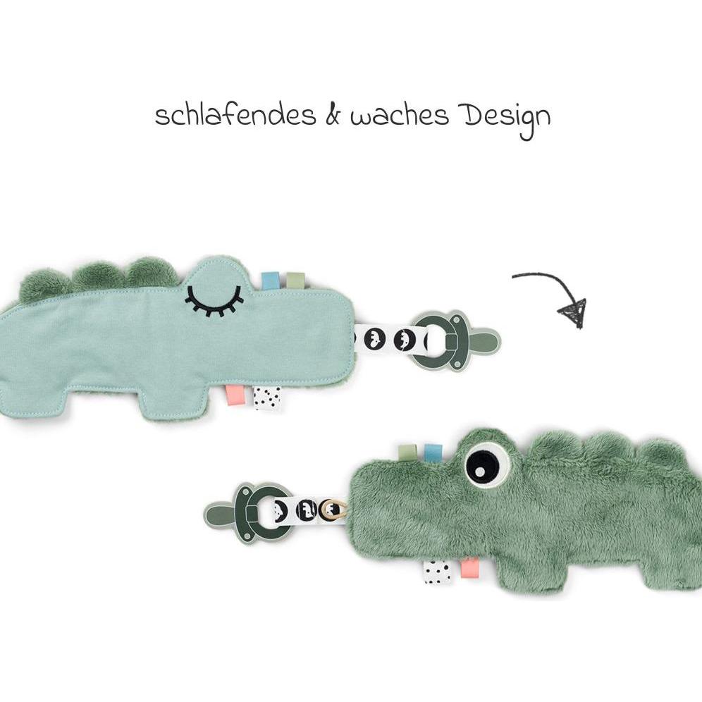 Done by Deer, Schmusetuch, Schmusetücher Schmusetuch mit Schnullerhalter - Croco -