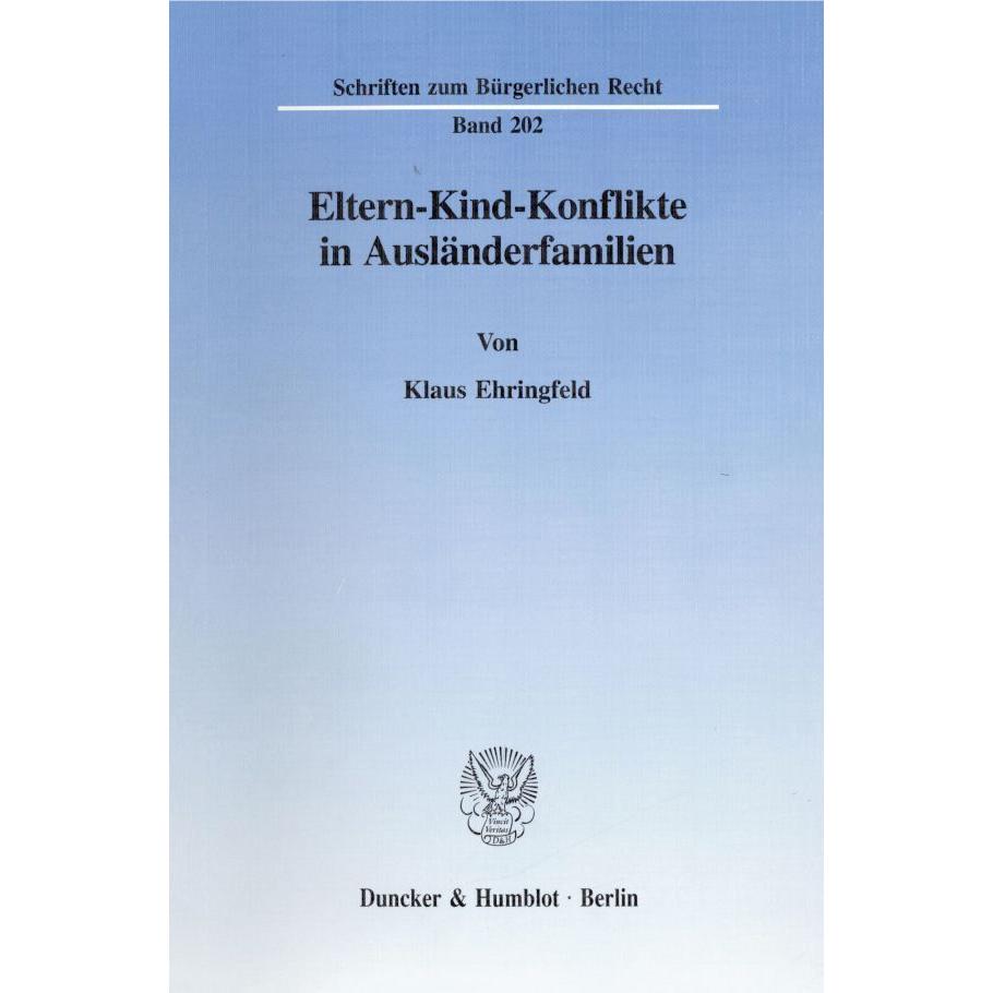 Eltern-Kind-Konflikte in Ausländerfamilien., Fachbücher