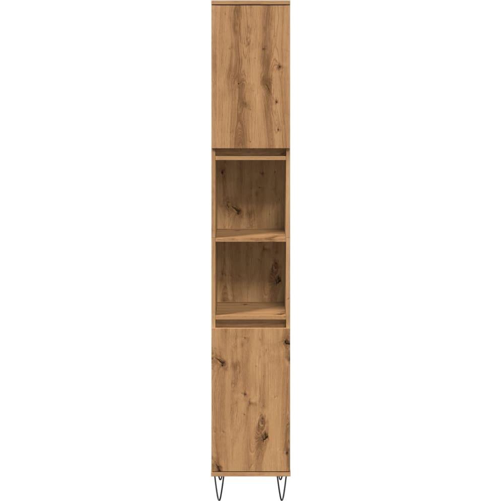 VidaXL, Badezimmerschrank, Badschrank Hochschrank Badezimmerschrank Badmöbel Schrank Artisan-Eiche (30 x 30 x 190 cm)