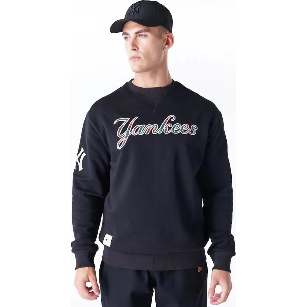 New Era, Herren, Pullover, pullover new york yankees mlb tartan infill, Blau, (XL)