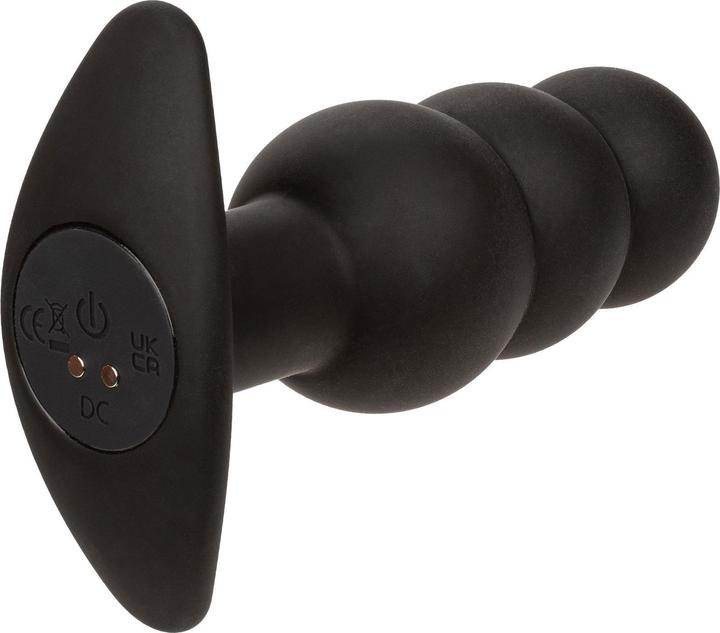 Produktbild CalExotics Rock Bottom Anal Plug Mit Perlen 10 Vibrationen Silikon Schwarz
