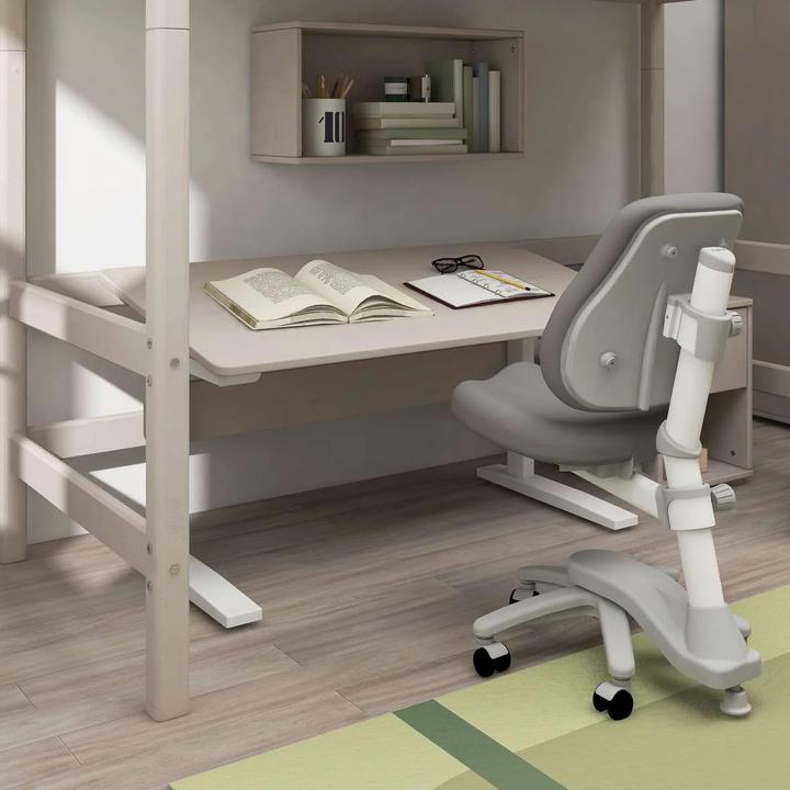 Image du produit Flexa Study Classic Schreibtisch höhenverstellbar mit Kippfunktion Grau (120 x 70 x 76 cm)