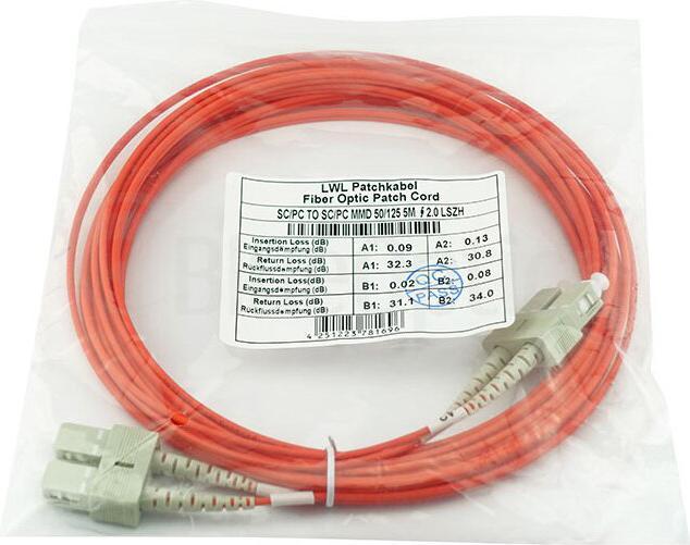 Produktbild CBO Duplex LWL Patchkabel SC-SC Multimode OM2 3 Meter (CAT6, 3 m)