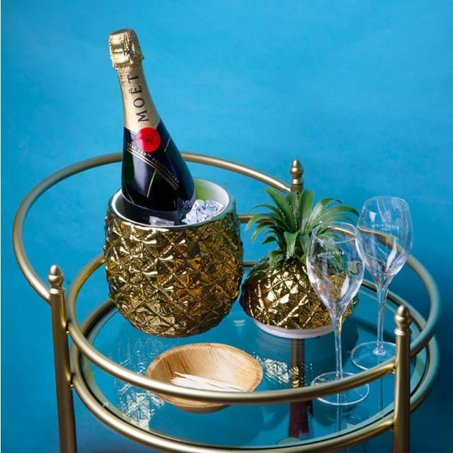 Actual product image TALKING TABLES Pineapple Gold ice bucket
