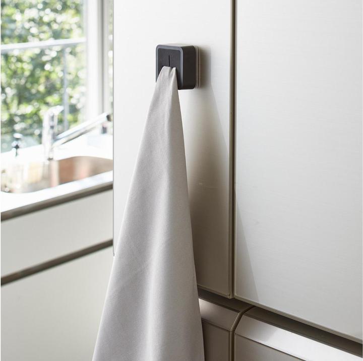 Actual product image Yamazaki TOWER adhesive hook towel rail