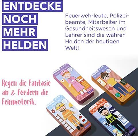 Actual product image mierEdu Magnetic game Box Dress Up - Astronaut to dress up I Promotes motor skills and imagination I Ideal (31 pieces)