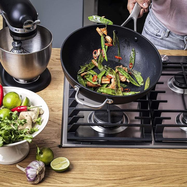 Produktbild KitchenAid Antihaft-Wok (30 cm, Wok Pfanne, Aluminium, Edelstahl)