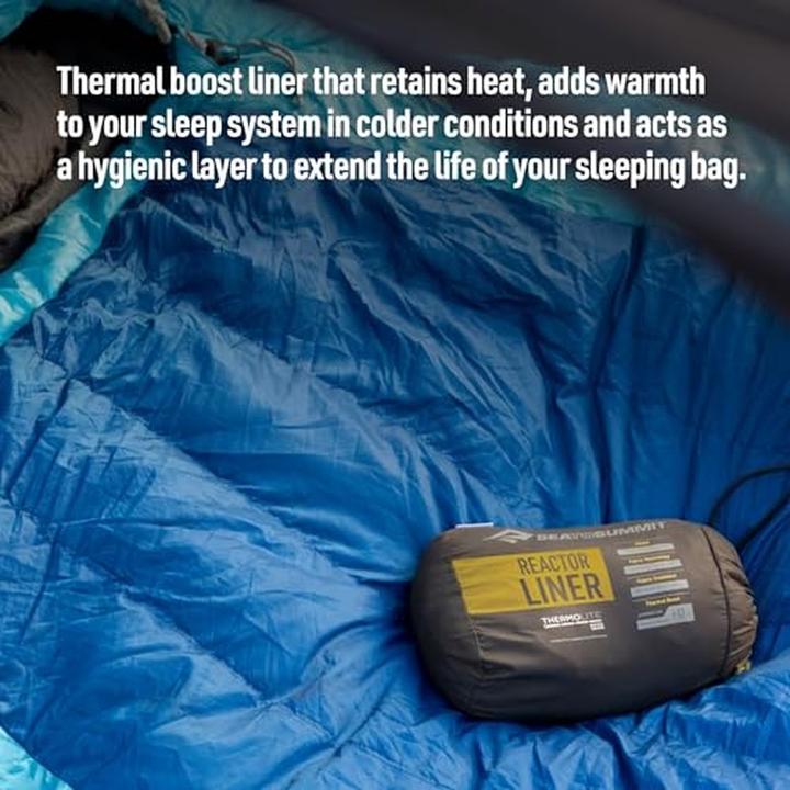 Actual product image Sea To Summit Reactor Sleeping Bag Liner Mummy with Drawcord (198 cm)