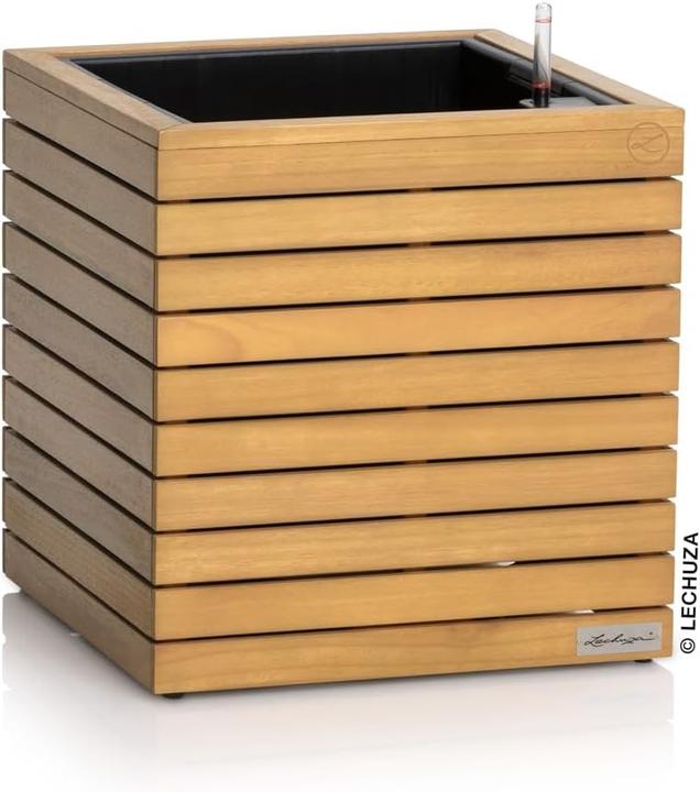 Lechuza Vaso per Piante in Legno Naturale (44 x 44 x 46 cm)