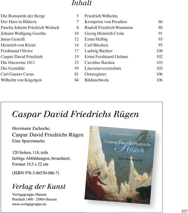 Produktbild Caspar David Friedrich im Harz (Deutsch, Herrmann Zschoche, 2008)