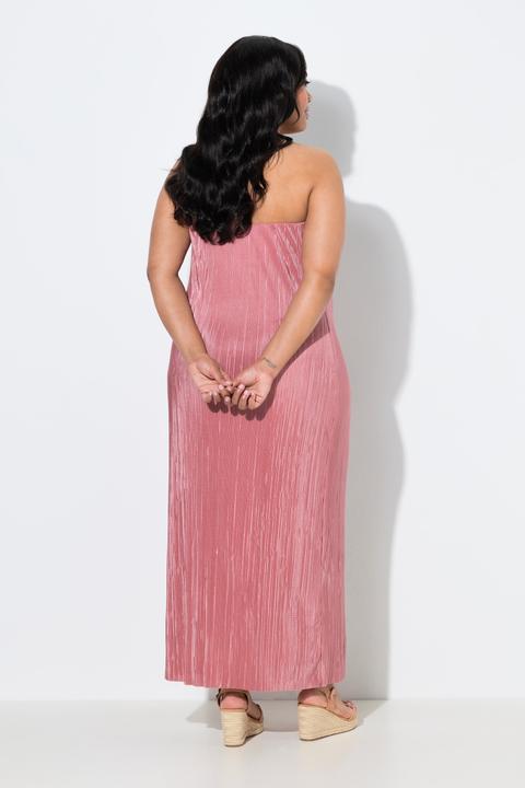 Produktbild Ulla Popken Plissee-Maxikleid, elastischer Ausschnitt, schulterfrei (46, 48)