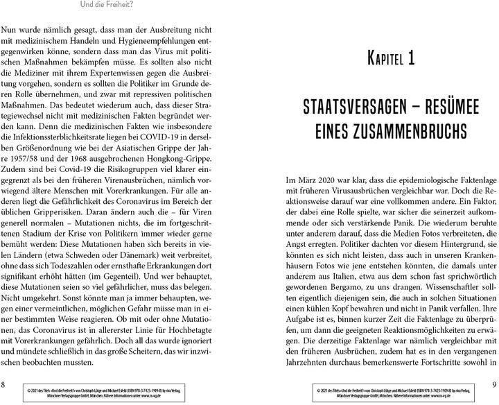 Produktbild Und die Freiheit? (Deutsch, Christoph Lütge, Michael Esfeld, 2021)