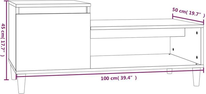 Image du produit vidaXL Couchtisch (100 x 50 x 45 cm)