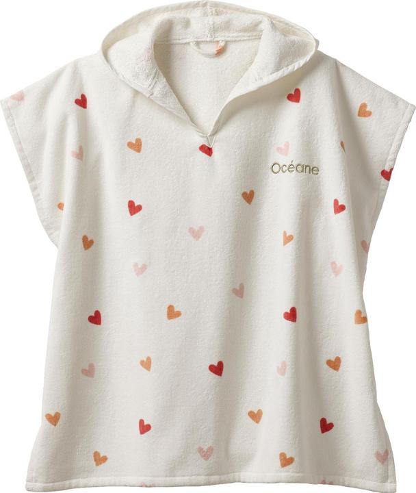 Produktbild Vertbaudet Kinder Badeponcho HERZEN mit Recycling-Baumwolle, personalisierbar (86, 98)