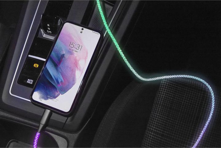 Produktbild Ansmann USB-A / USB-C Kabel mit LED Beleuchtung 100cm 1700-0158 (1 m, USB 3.0, 60 W)