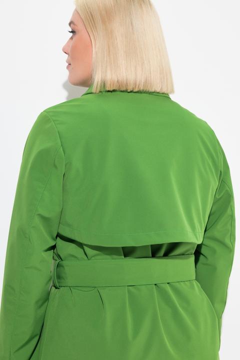 Produktbild Ulla Popken HYPRAR Softshell-Trenchcoat, wasserabweisend, Gürtel (50, 52)