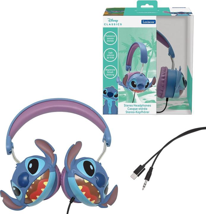 Immagine prodotto Disney Lexibook - Stitch - Cuffia pieghevole con filo (HP015D)