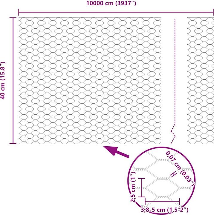 Produktbild vidaXL Grau Gartenzaun