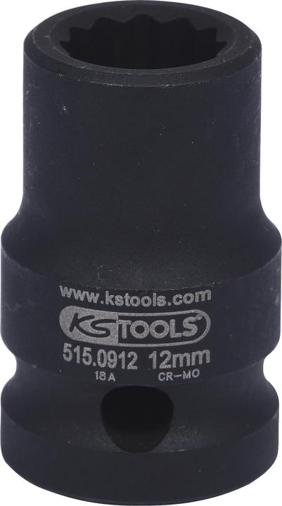 Actual product image KS Tools 1/2" power socket short (12 mm)