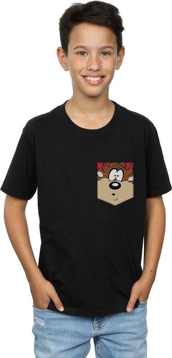 Produktbild Looney Tunes Tasmanian Devil Face Faux Pocket TShirt Jungen (140, 146)