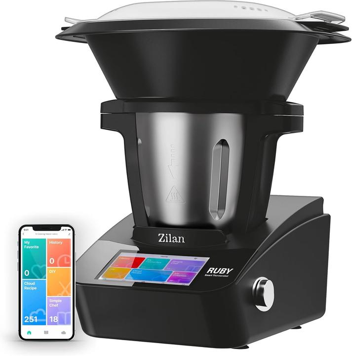 Actual product image Zilan Multifunktionelle Küchenmaschine mit WLAN, Touchscreen, Waage und App-Steuerung (1000 W, 3 l)