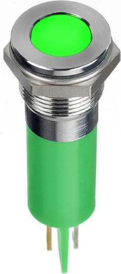 Produktbild RS PRO 14mm flush hyper bright LED, green 24Vdc