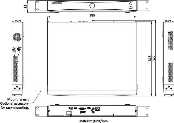 Actual product image Hikvision IP-DVR: DS-7608NXI-K2(D) (Network Video Recorder (NVR))