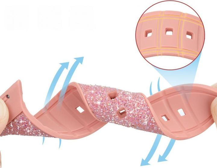 Produktbild Kingxbar Glitter Watch Band Series (38 mm, 40 mm, Silikon)