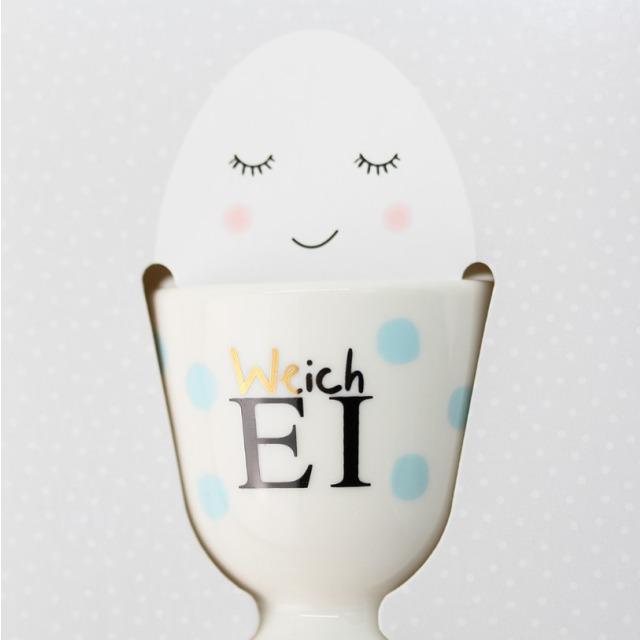Actual product image Egg cup - soft egg - by Schreibkram Manufaktur