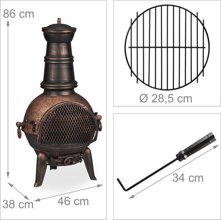 Actual product image Relaxdays Patio stove