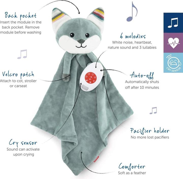 Image du produit ZaZu Doudou avec module sonore amovible
