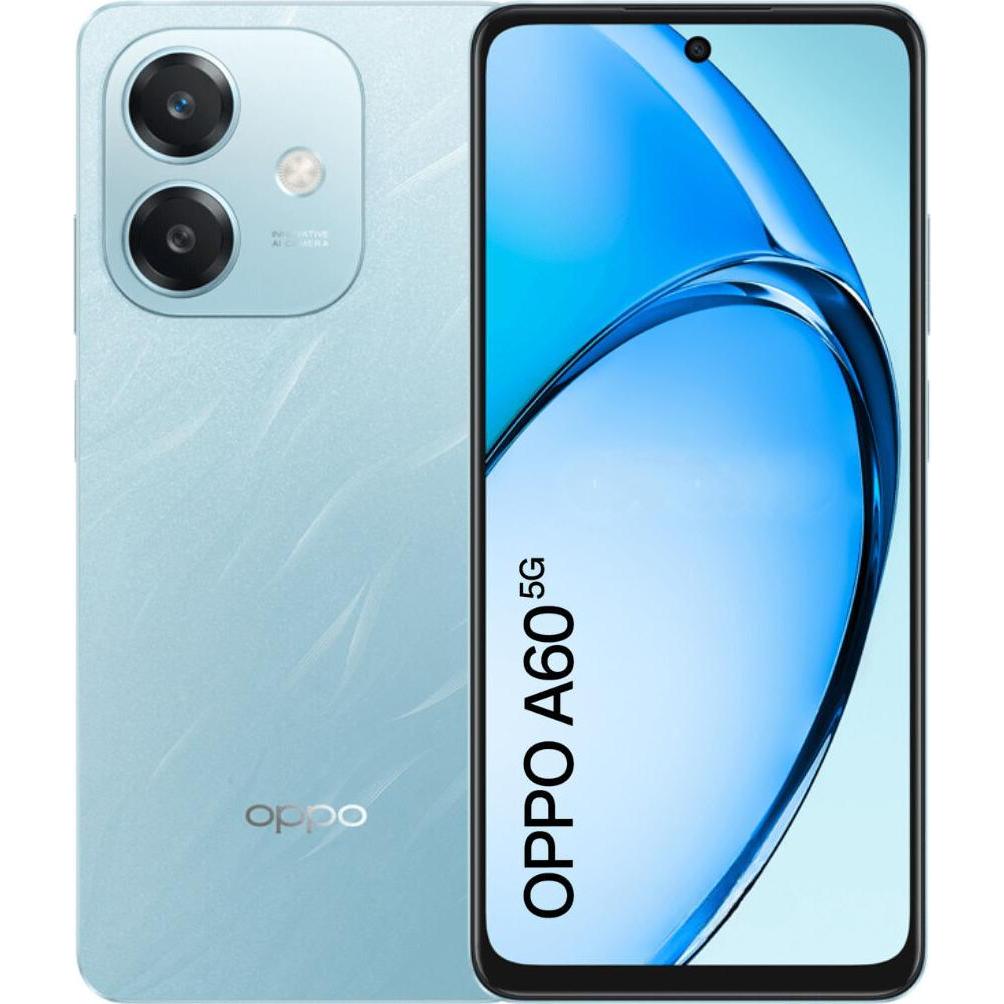 OPPO A60 (256 GB, Ocean Blue, 6.67", Dual SIM, 4G), Smartphone, Blau