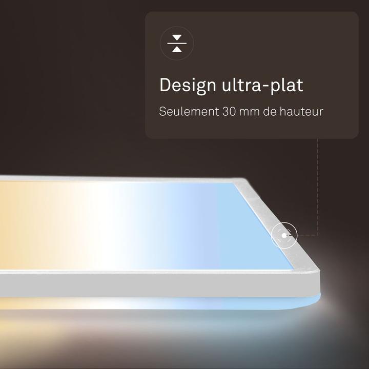 Actual product image B.K.Licht SHALLOW ultraflaches LED Panel, IP44, weiss, 580x200 (3000 lm)