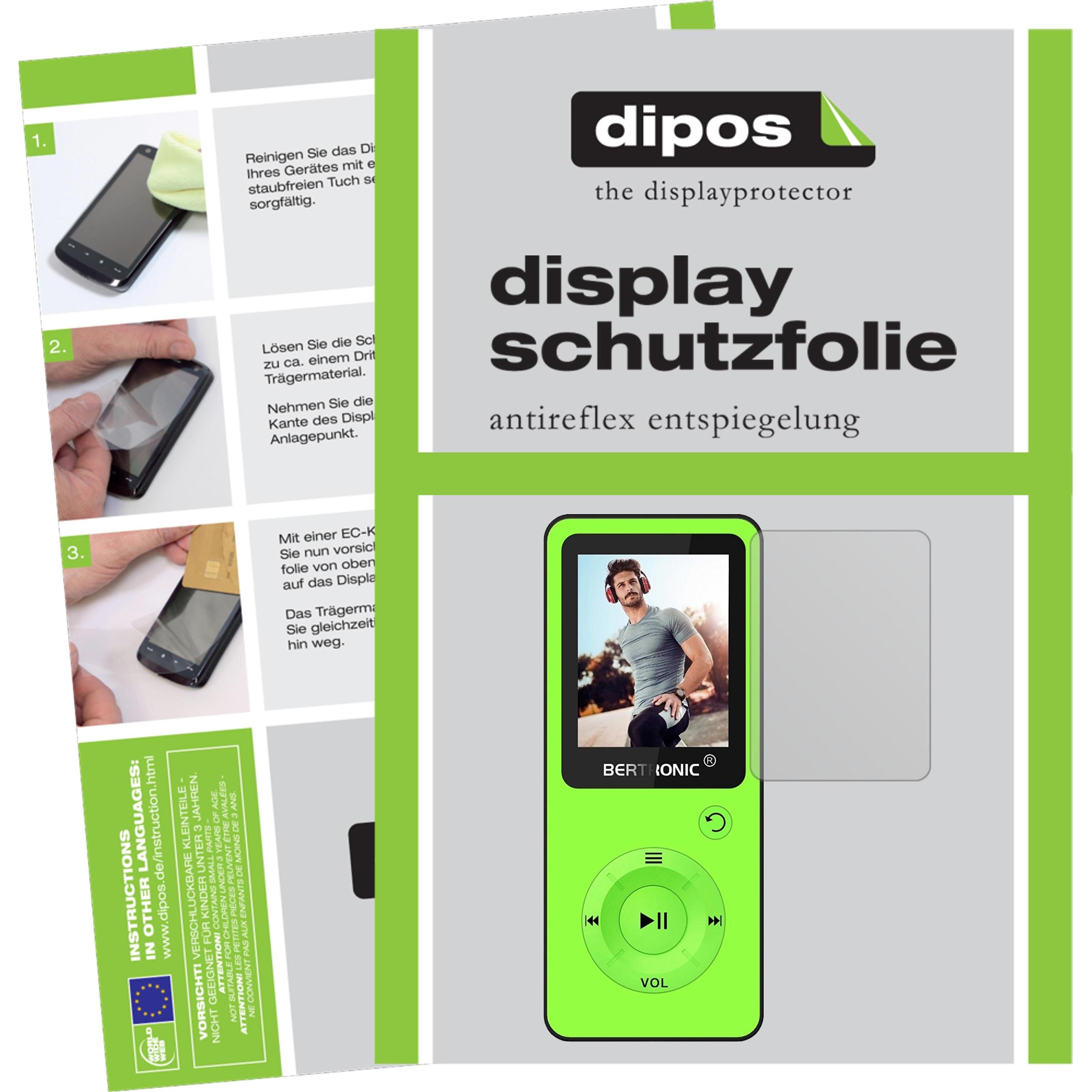 Dipos Displayschutzfolie Antireflex (Displayschutz, Bertronic BC09 Royal MP3-Player), Kameraschutz, Transparent