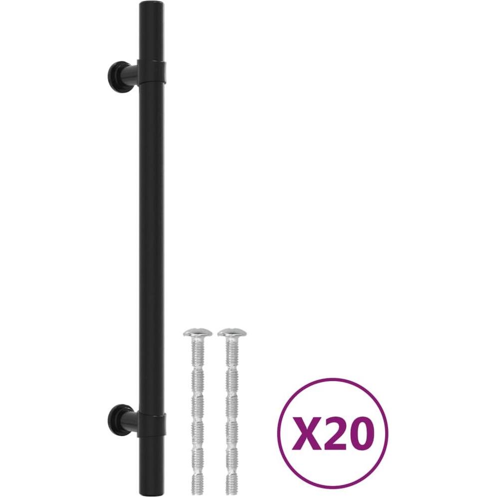 Thumbnail - VidaXL, Möbelgriff, Möbelgriffe 20 Stk. Schwarz 160 mm Edelstahl,Farbe