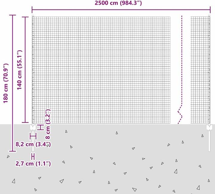 Produktbild vidaXL Aussenbarriere