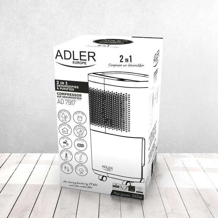 Productafbeelding Adler AD 7917 luchtontvochtiger Wit (60 m², 10 l/24h)